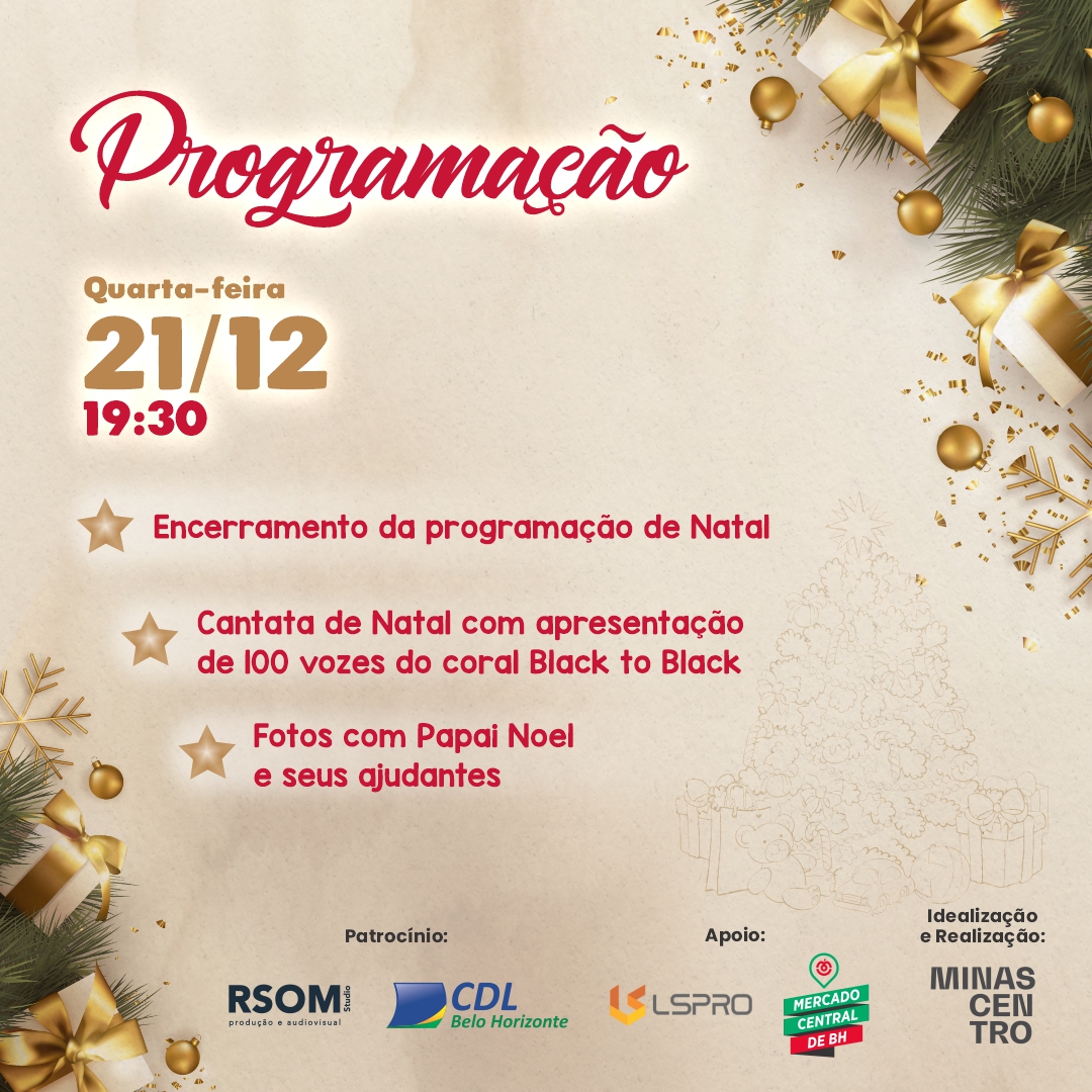 Programação de natal 21.12