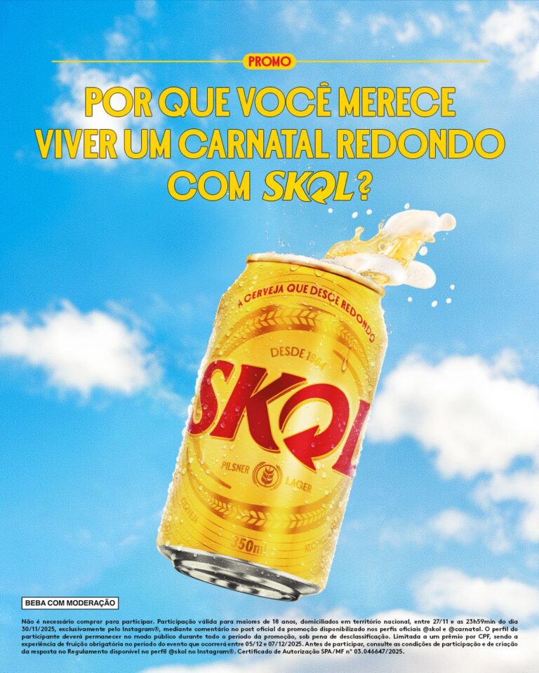Skol retorna como cerveja oficial do Carnatal 2025