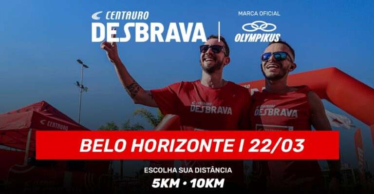 Atletas participam do Centauro Desbrava 2026 em Belo Horizonte - etapa de corrida 5K e 10K