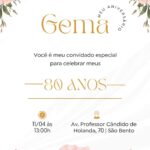 Convite de aniversário de 17 anos floral e delicado