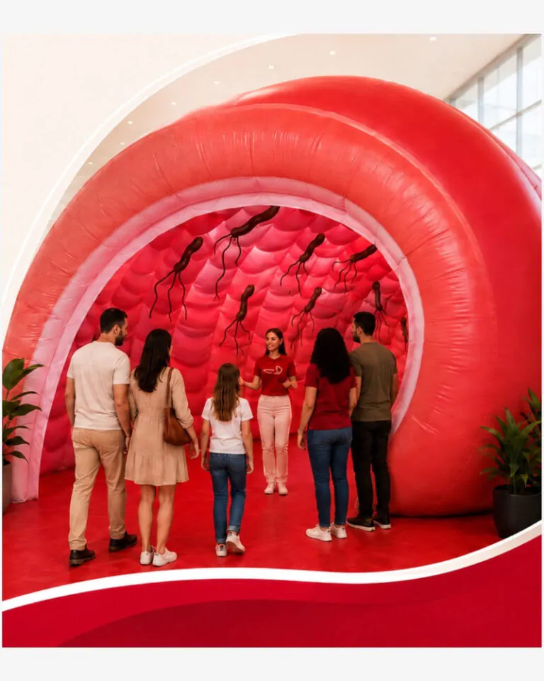 BH recebe experiência gratuita com estômago inflável