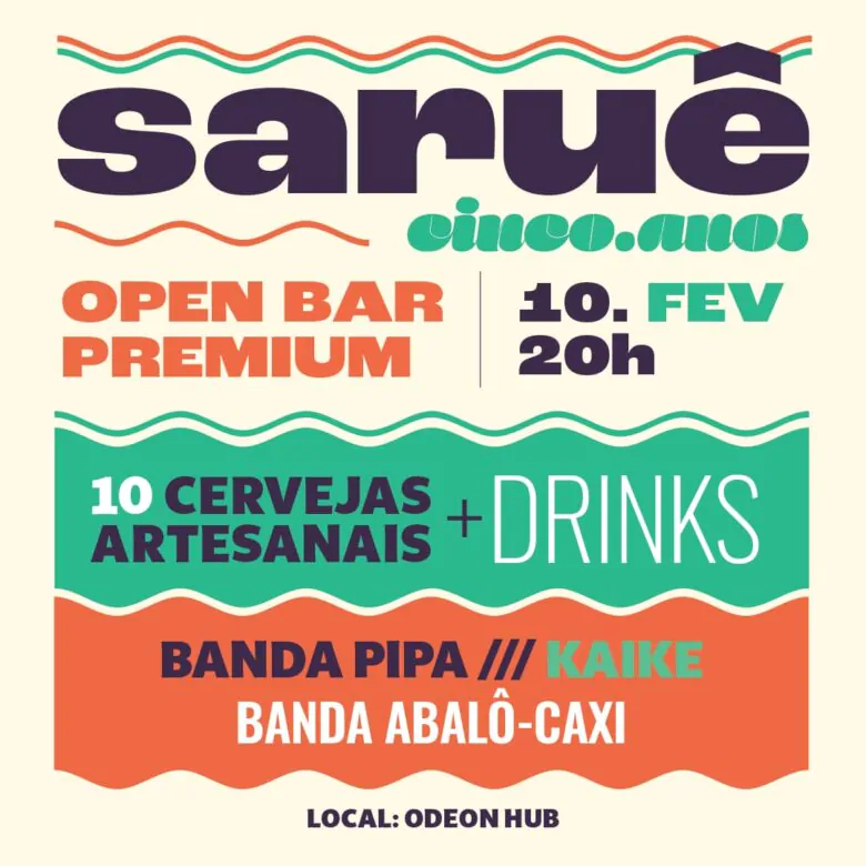 Saruê completa 5 anos dia 11/02, não perca!