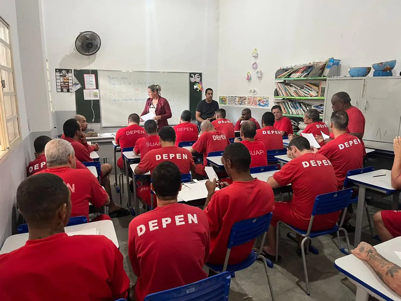 Detentos_de_Campos_Gerais_em_aula_-_Divulgação_Sejusp_ Divulgação / Sejusp